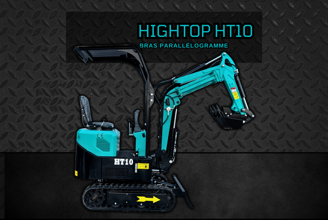 Vente HIGHTOP HT10C bras parallélogramme minipelle travaux aménagement jardin maison