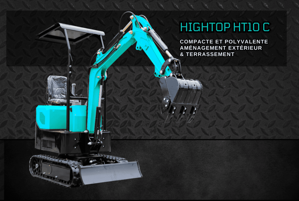 Vente HIGHTOP minipelle HT10C accès restreint chemin travaux jardin maison